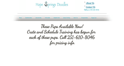 Desktop Screenshot of hopespringsdoodles.com